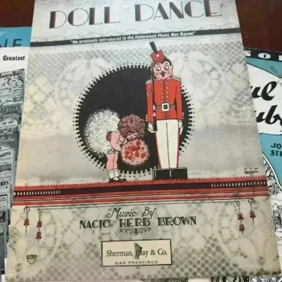 1926 VTG Doll Dance Sheet Music By Nacio Herb Brown Cover Pam Griffith Operatic - Picture 1 of 2